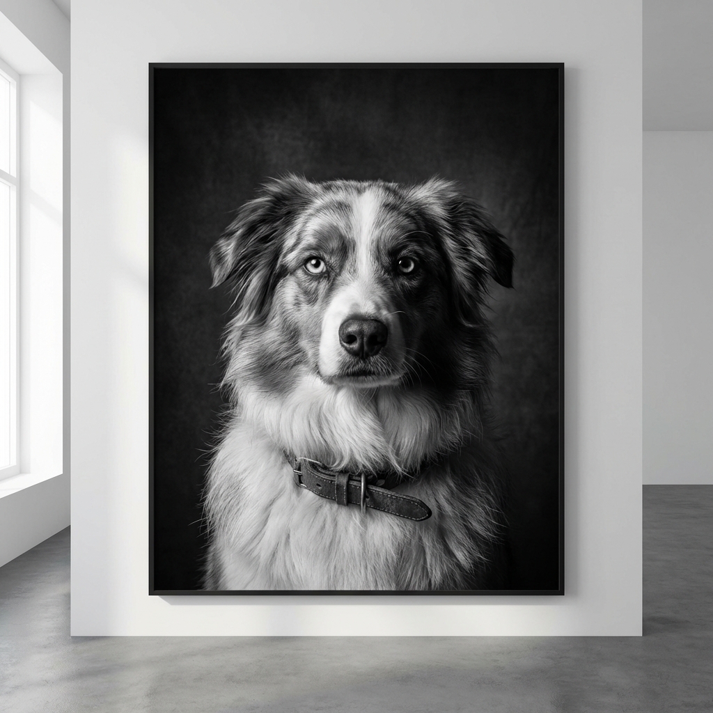 Portrait artistique chien style peinture photo animalière Gard